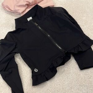 Kids lulu black crop jacket